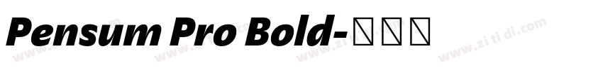 Pensum Pro Bold字体转换